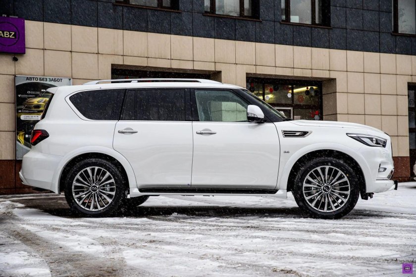 Инфинити qx80 белый