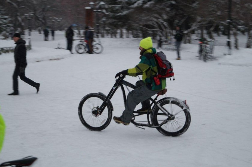 Нефтеюганск велосипедом в Мороз
