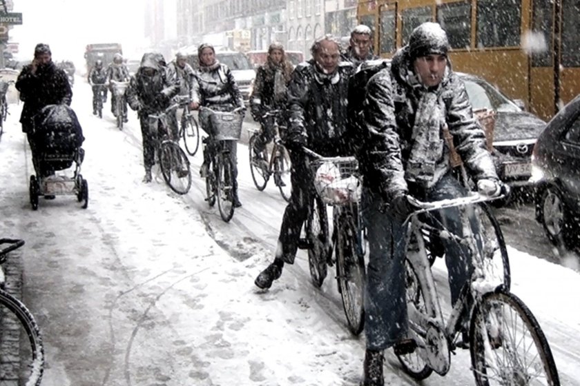 Велосипед зимой