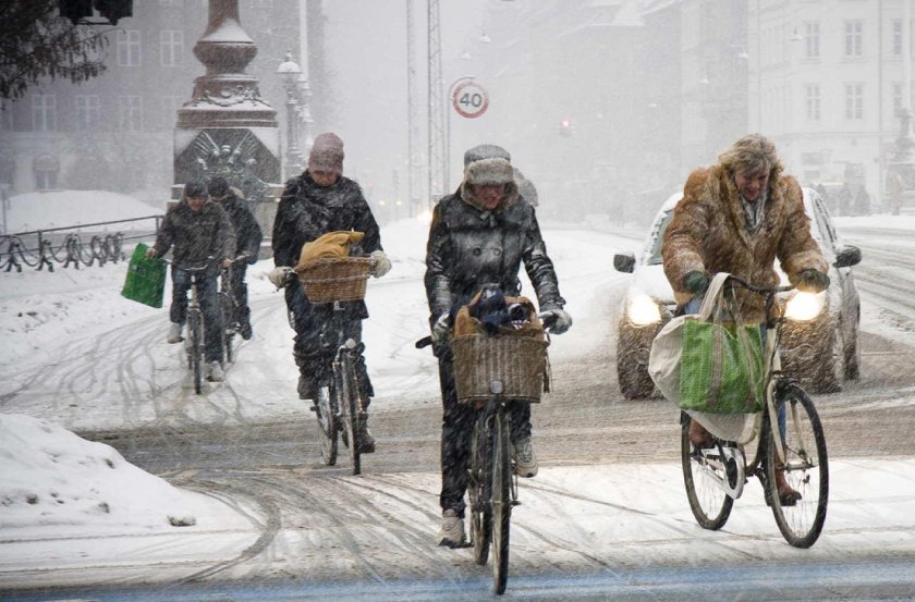 Велосипед зимой