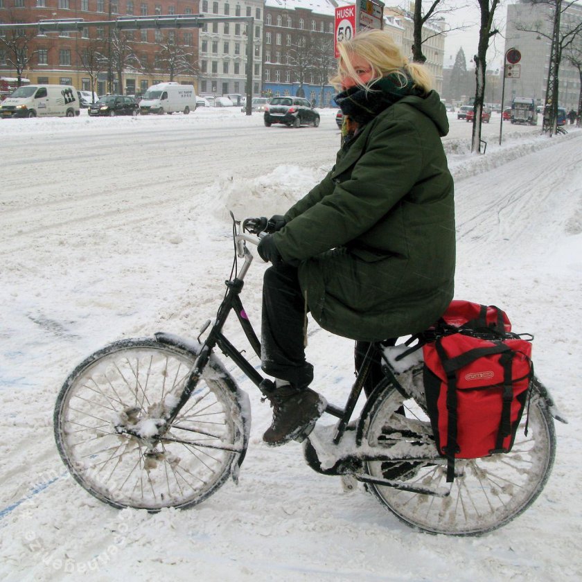Велосипед зимой в Финляндии