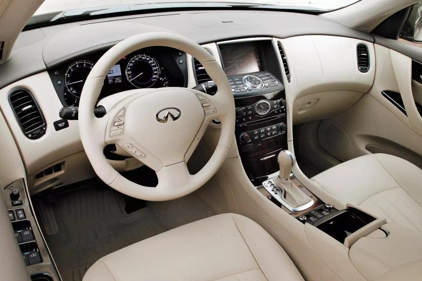 Инфинити qx70 белый салон