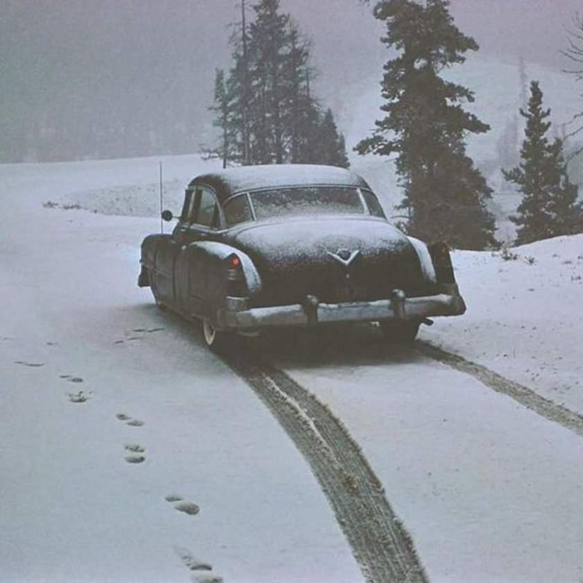 Ретро авто зимой