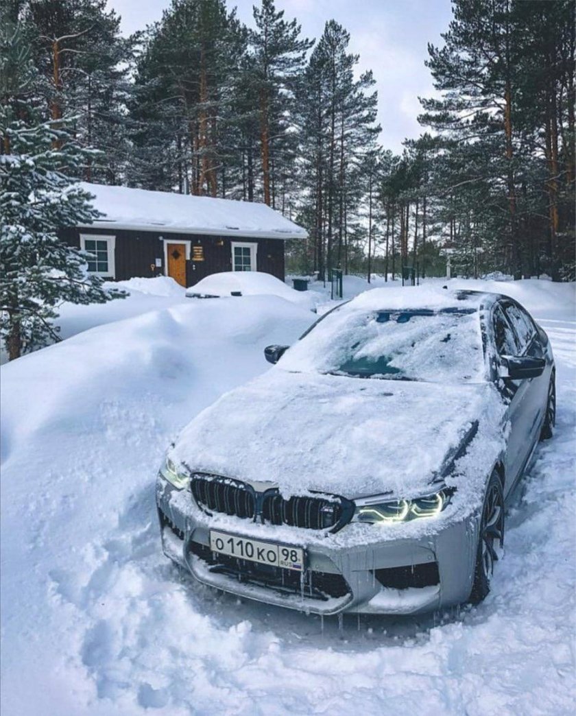 BMW m5 f90 зимой
