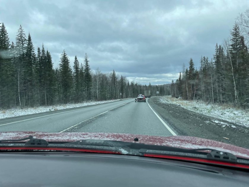 Трасса м5 снег