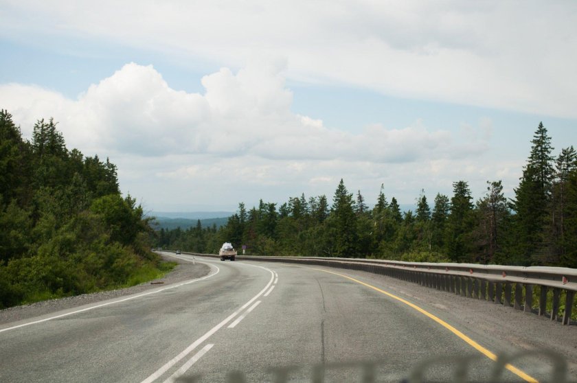 Уральские горы дорога на Магнитогорск