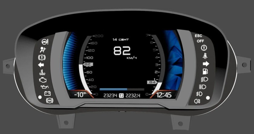 Цифровая панель приборов для Lada Granta