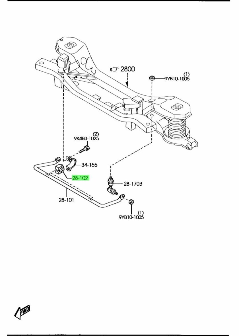 Mazda m50117262b втулка