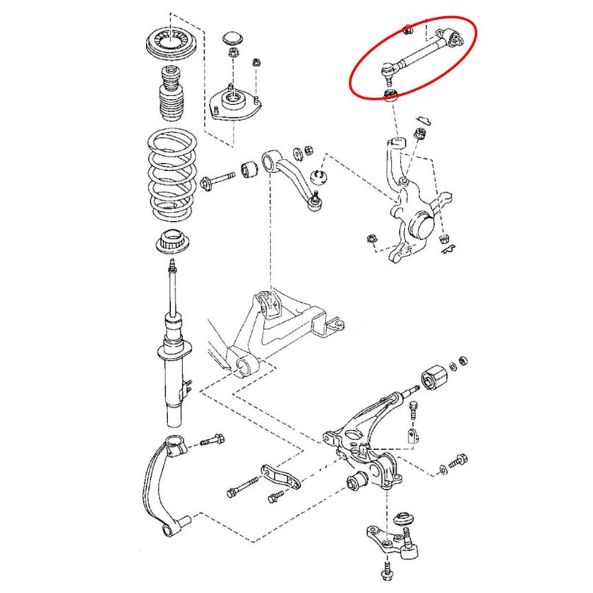 Схема передней подвески Мазда Милления
