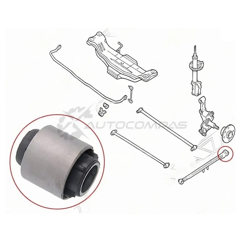 Сайлентблок поперечной тяги Mazda 323