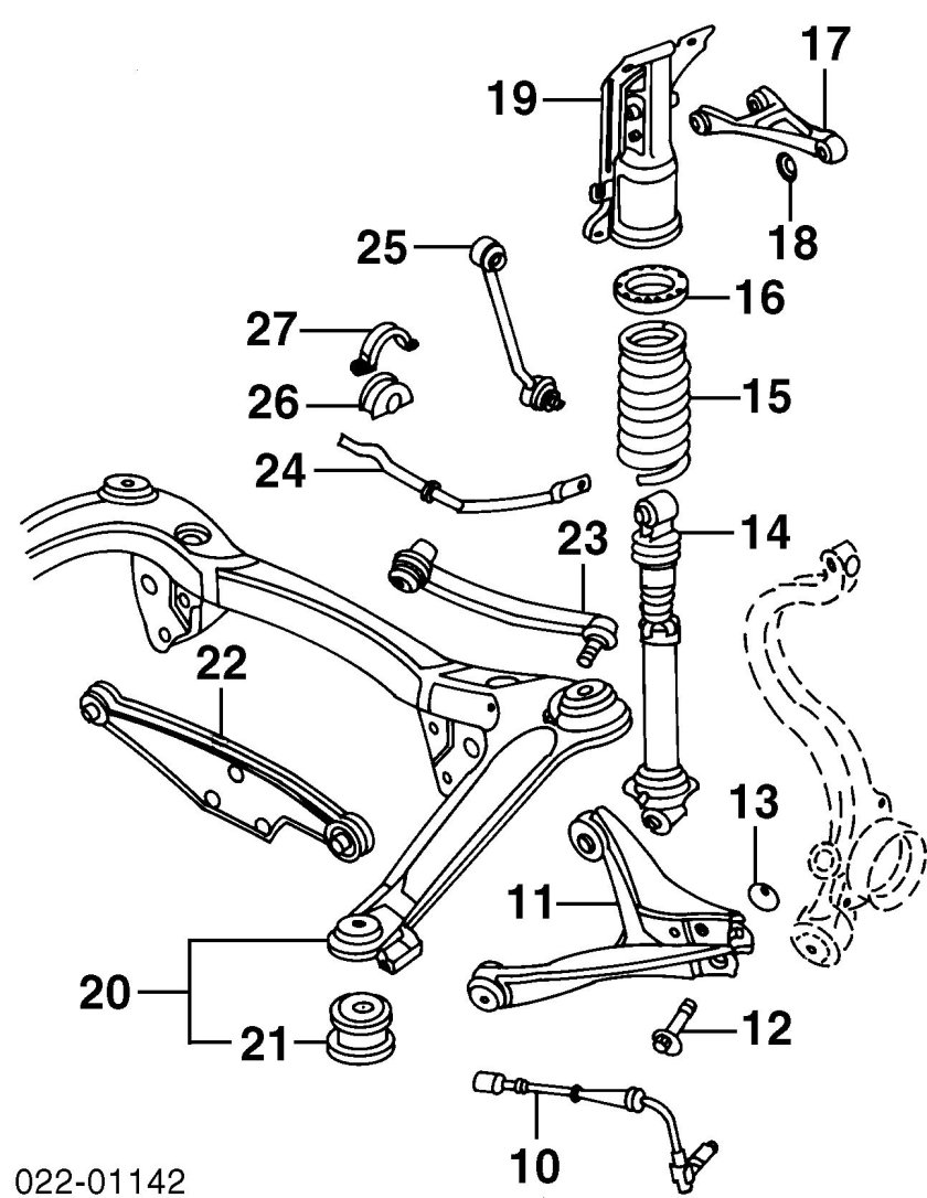 Задняя подвеска Ауди а4 б5 передний привод