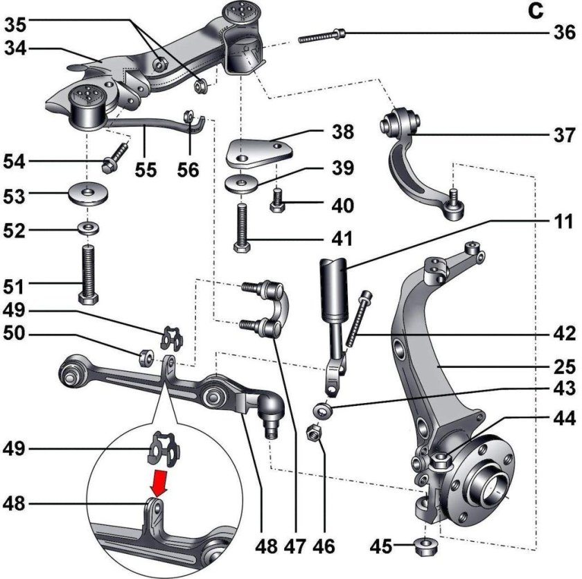 Передняя подвеска Ауди а8 д2