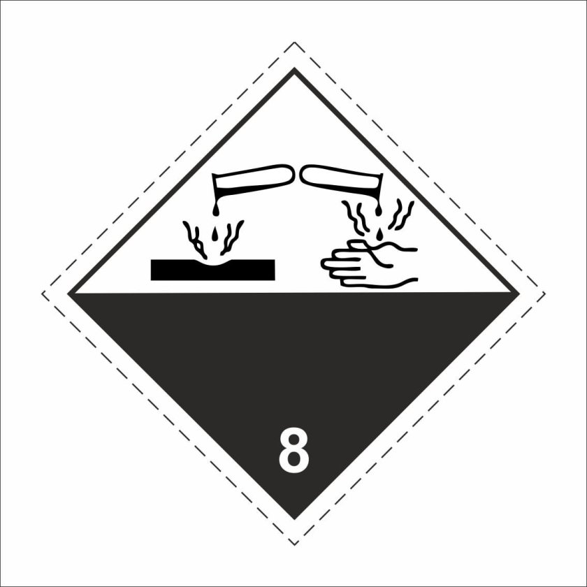 Знак опасности 8 ДОПОГ