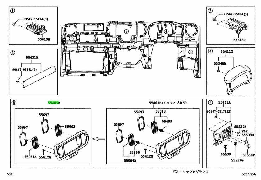 Mitsubishi Dingo, о-4wd,CVT фильтр салонный на схеме