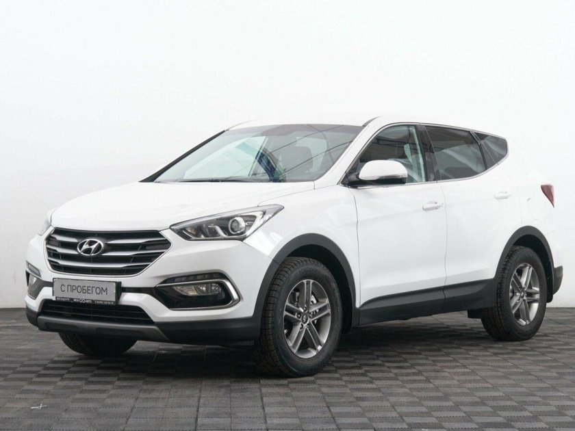 Белый Hyundai Santa Fe III Рестайлинг 2.4 at (171 л.с.) 4wd с пробегом