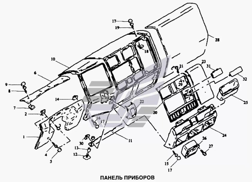 Панель приборов Шакман ф3000