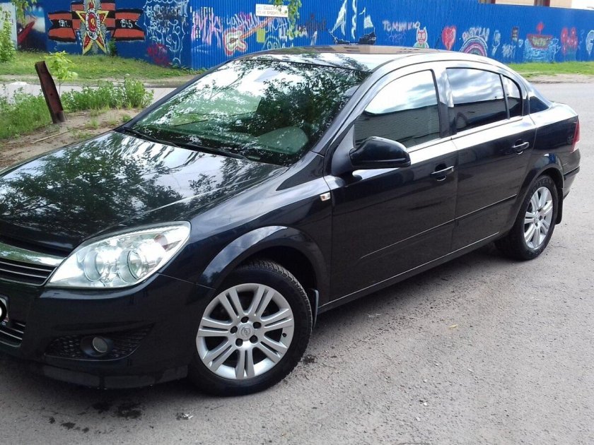 Opel Astra h седан черный