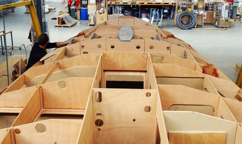 Корпус яхты из фанеры