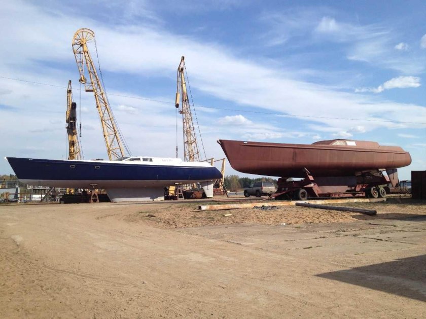 Стальной корпус яхты