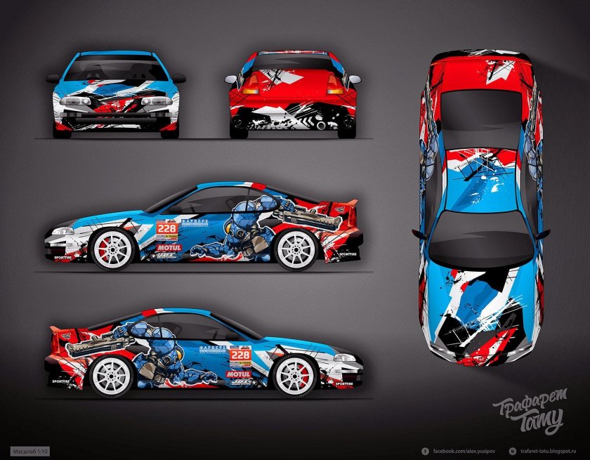 Развертка винила Honda s2000