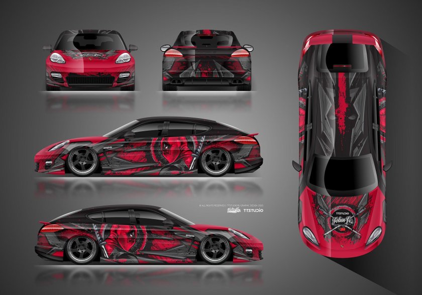 Винил Порше 911 развертка