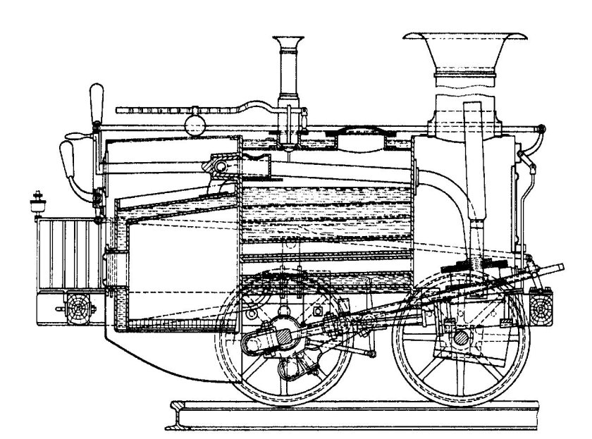 Чертеж первого паровоза Черепановых