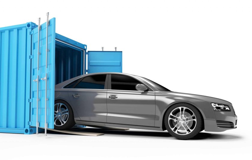 Авто в контейнере