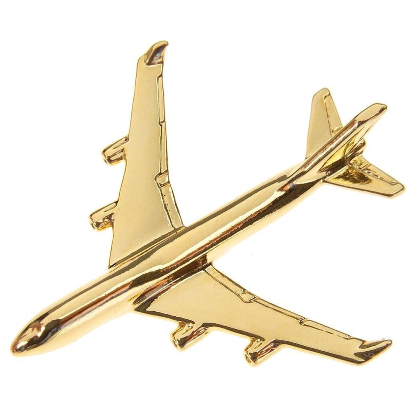 Значок золотой самолет