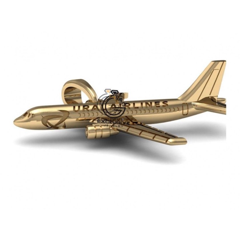 Золотая подвеска самолет