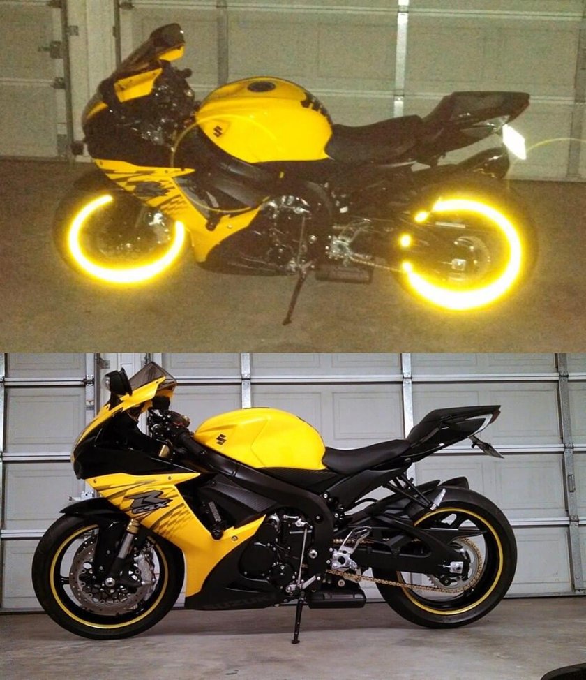 Чёрно жёлтый мотоцикл