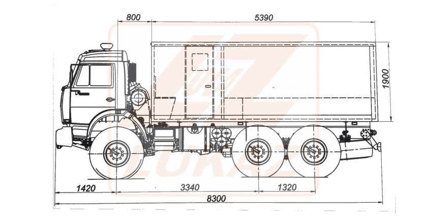 КАМАЗ 5350 габариты