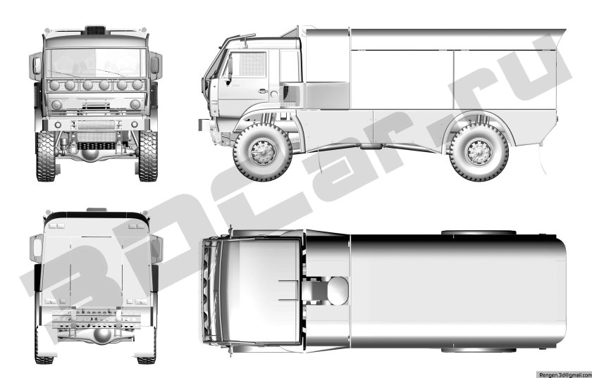 КАМАЗ 4911 чертеж