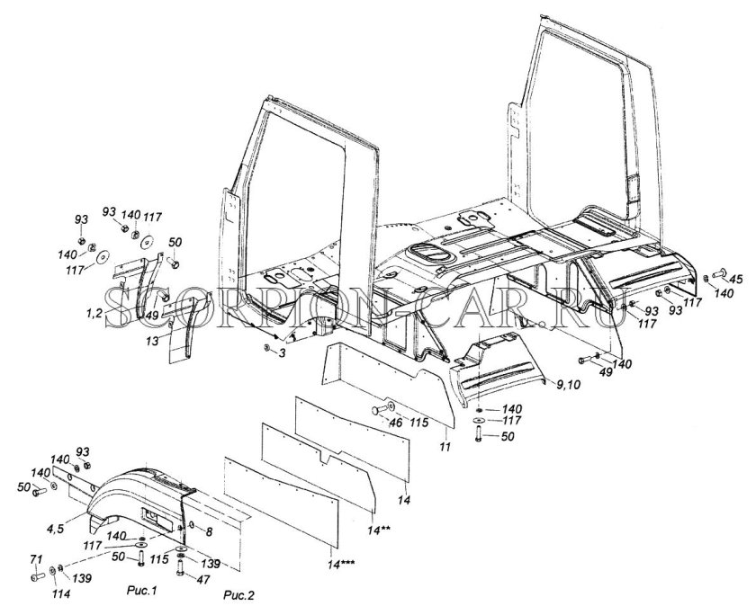КАМАЗ 6520 чертеж кабина