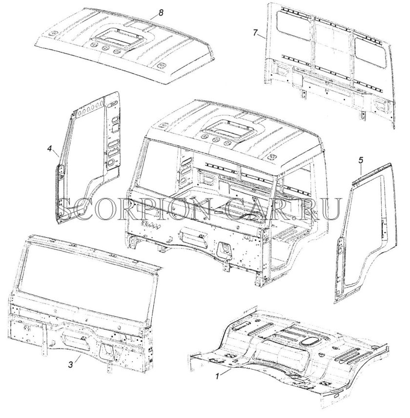Детали кабины КАМАЗ 65117