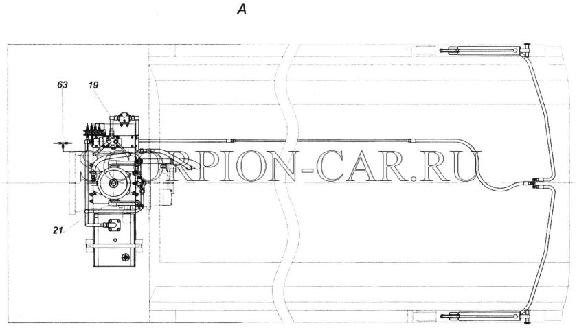 Амортизатор платформы КАМАЗ 65201-8500400-84