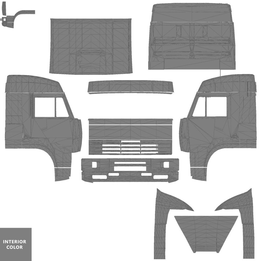 Чертеж кабины КАМАЗ 54115