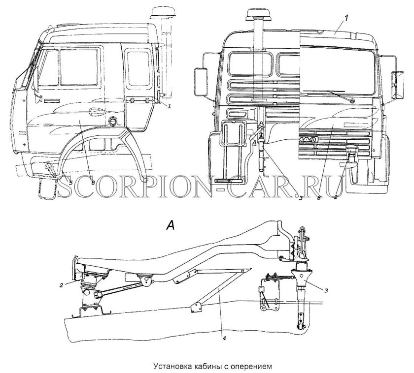 Крепление кабины КАМАЗ 43118 евро 4
