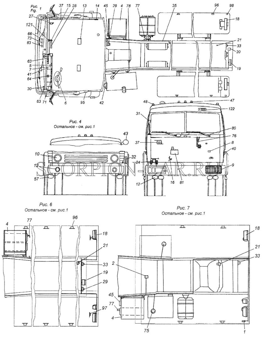 Расположение электропроводки в полуприцепе