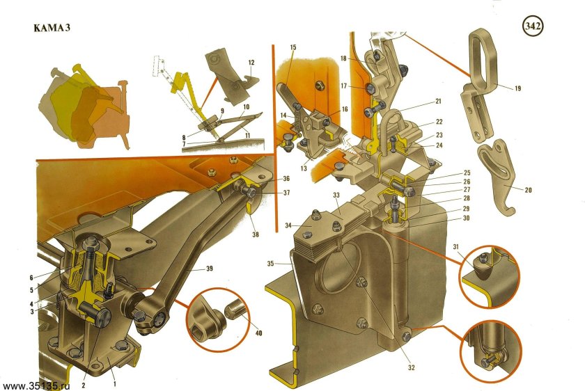 Плавающая подвеска кабины КАМАЗ 65115