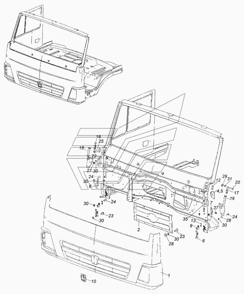 Панель облицовочная 6520-8401010 КАМАЗ 6520 +