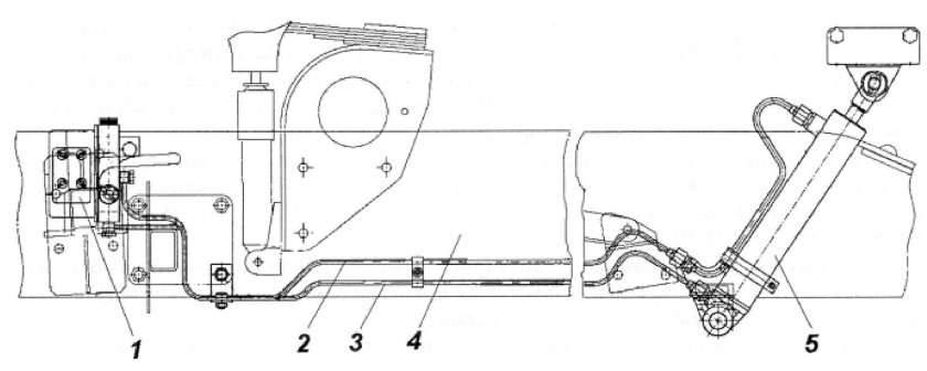 Механизм подъема кабины КАМАЗ 6520