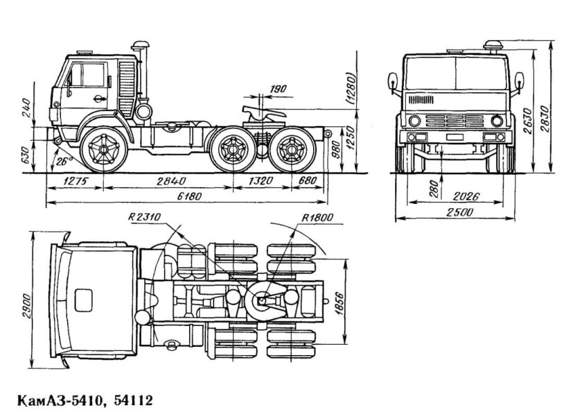 КАМАЗ 5320 габариты
