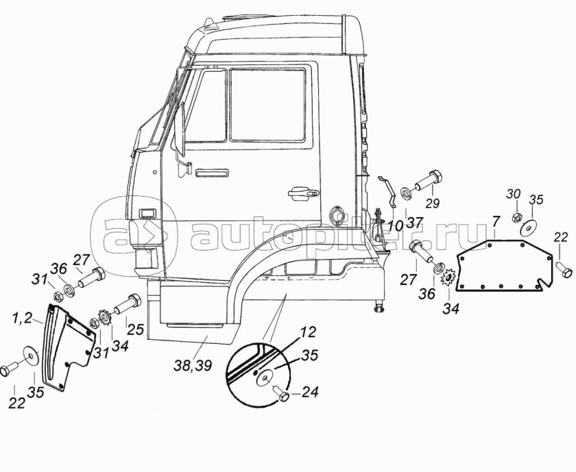 КАМАЗ 4308 габариты кабины