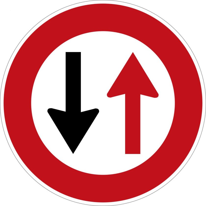 Знак приоритета встречного движения