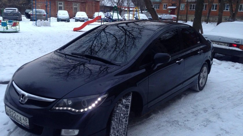 Хонда Цивик черная тонированная