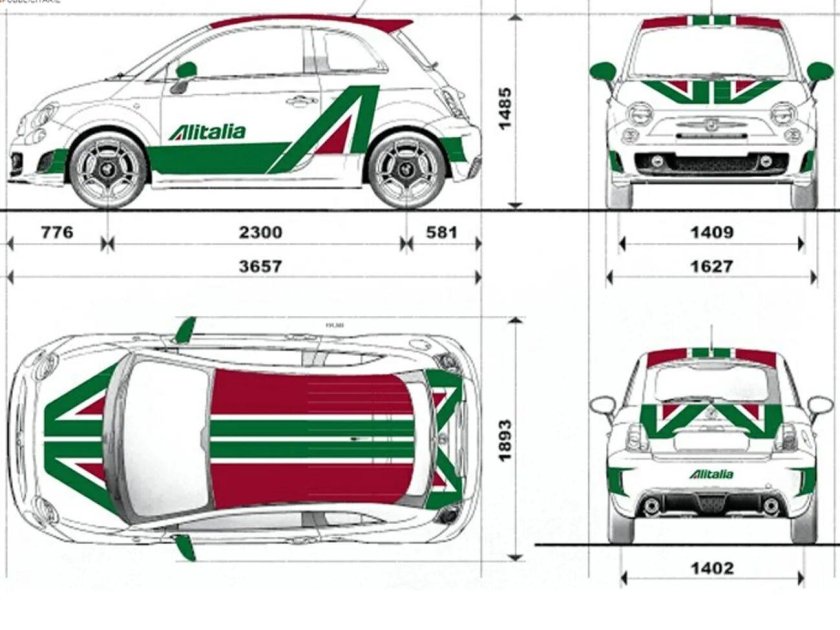Фиат 500 габариты