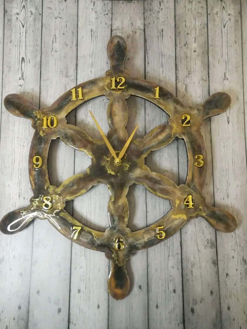 Часы штурвал настенные купить