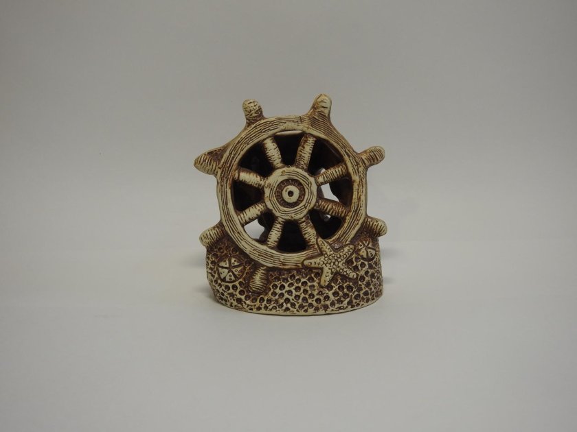 Декорация в аквариум штурвал