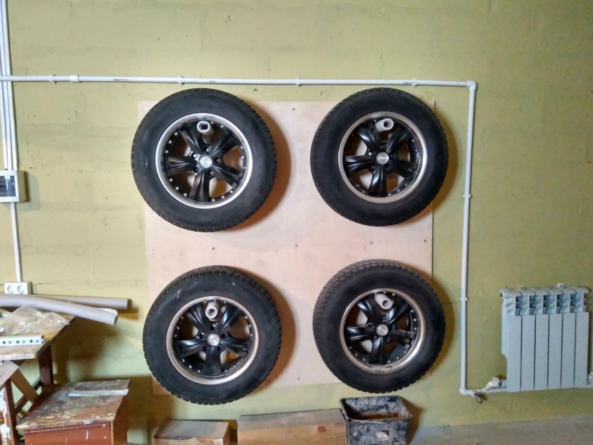 Приспособление для хранения колес