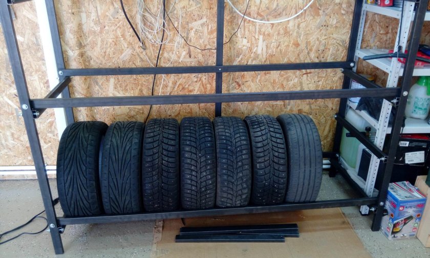 Стеллаж для хранения шин Метек 1306х400х2500
